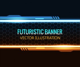 Futuristic banner concept vector 02