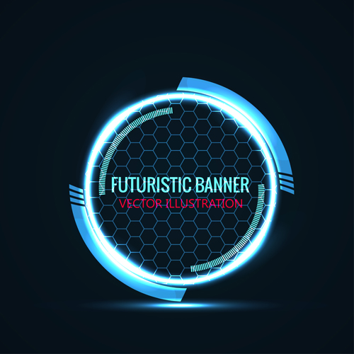 Futuristic banner concept vector 05
