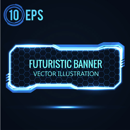 Futuristic banner concept vector 07