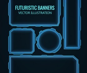 Futuristic banner concept vector 09
