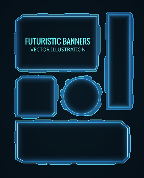 Futuristic banner concept vector 09