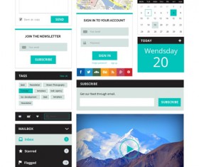 Green with black phone interface UI material