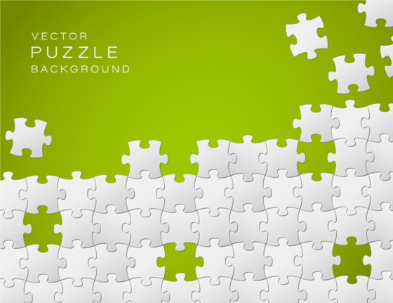 Green Puzzle background vector