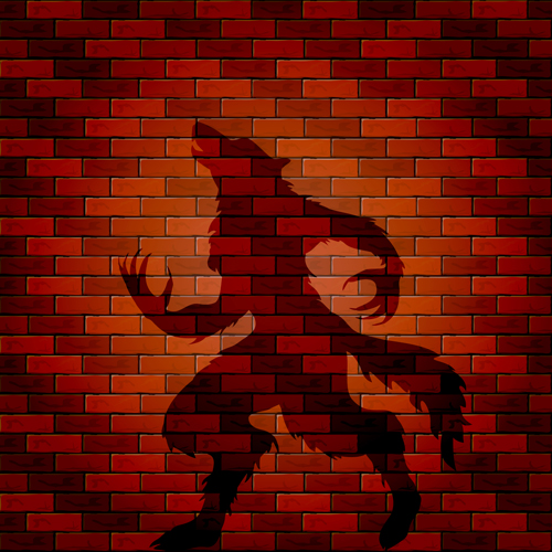 Halloween brick wall background vector 08