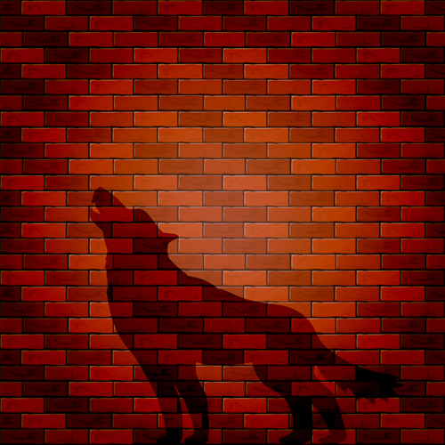 Halloween brick wall background vector 09