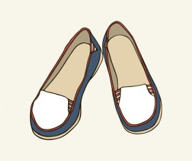 Hand drawn shoes illustration vector 02