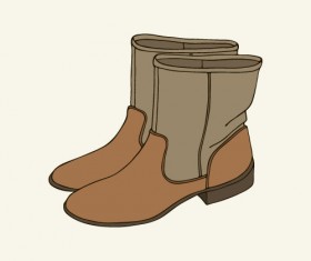Hand drawn shoes illustration vector 03