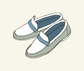 Hand drawn shoes illustration vector 04