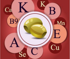 Healthy food with nutrition elements vector 20