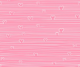 Heart outline with wavy pattern vector