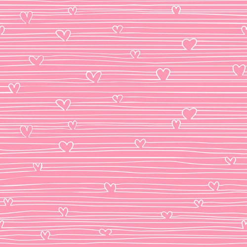Heart outline with wavy pattern vector