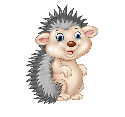 Hedgehog cartoon cute vector - Vector Animal free download