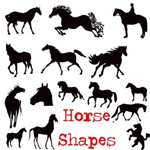Horses Photoshop shapes