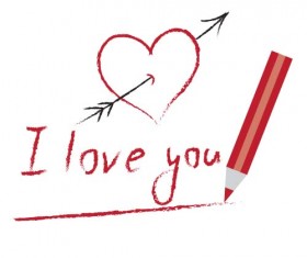 I love you creative vector design 04