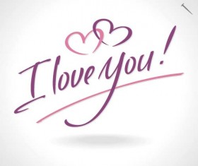 I love you creative vector design 05