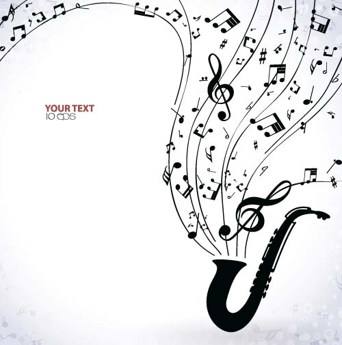 Jazz with Music Note background vector