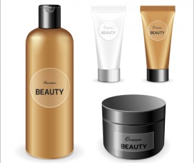 Makeup box packaging vector template 01