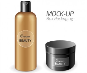 Makeup box packaging vector template 04