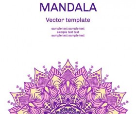 Mandala floral ornaments template vector 01