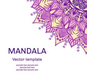Mandala floral ornaments template vector 03