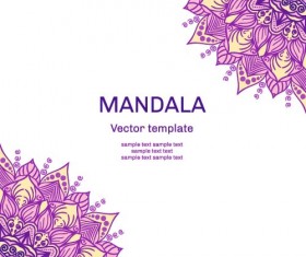 Mandala floral ornaments template vector 04
