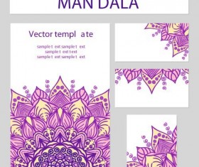 Mandala floral ornaments template vector 06