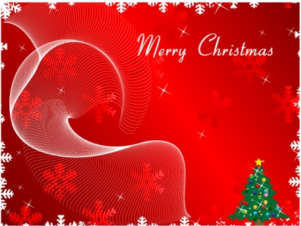 Merry christmas greeting card background vector free download