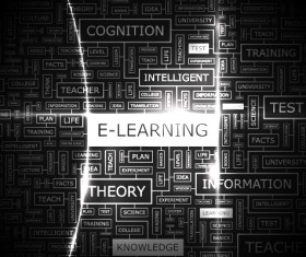 Modern vocabulary concept template background vector 08