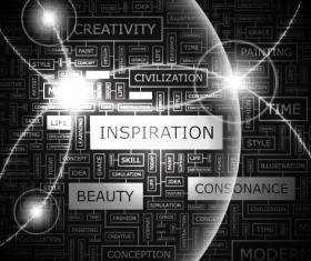 Modern vocabulary concept template background vector 09