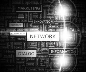 Modern vocabulary concept template background vector 10