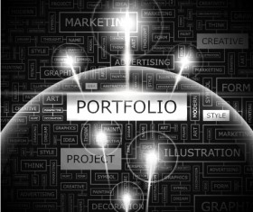 Modern vocabulary concept template background vector 12