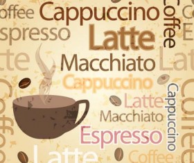 Natural coffee creative background vector 01