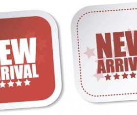 New arrival sticker design vector 01
