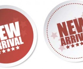 New arrival sticker design vector 02