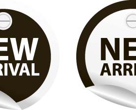 New arrival sticker design vector 03