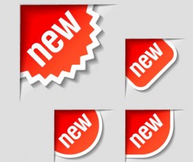 New arrival sticker design vector 04