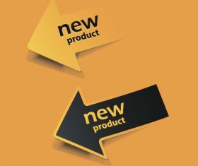New pruduct arrow labels vector