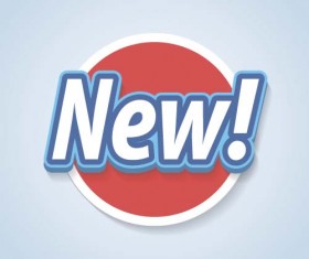 New red sticker vector