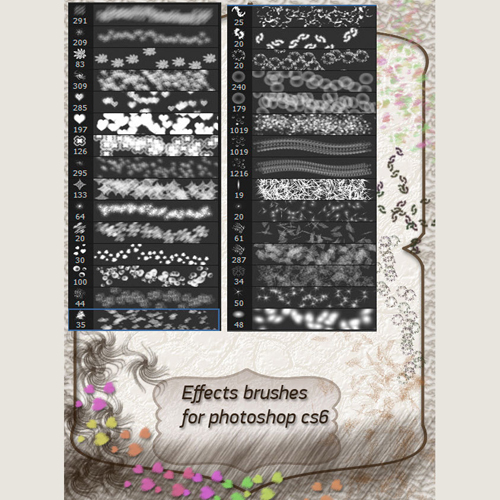 Ornaments effects Photoshop Brushes