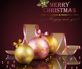 Ornate christmas ball with dark background vector
