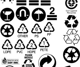 Packing warning icon set