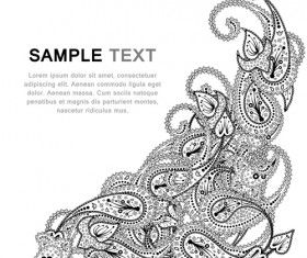 Paisley ornaments banckground vectors 01