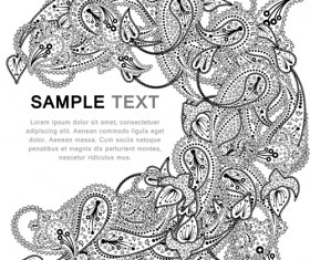 Paisley ornaments banckground vectors 02