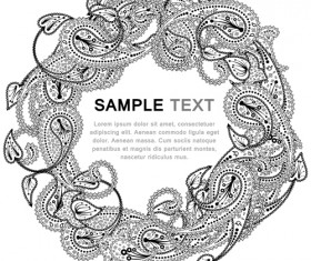 Paisley ornaments banckground vectors 04