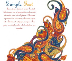 Paisley ornaments banckground vectors 06