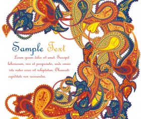 Paisley ornaments banckground vectors 07