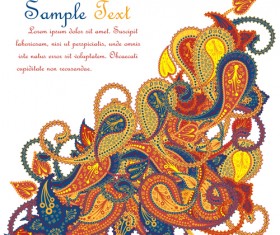 Paisley ornaments banckground vectors 08