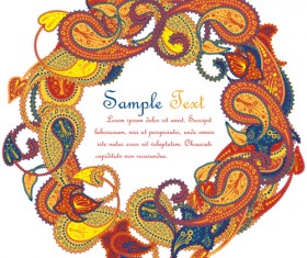 Paisley ornaments banckground vectors 09