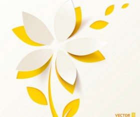 Paper cut flower vector background