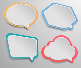 Paper text frames vector material 01